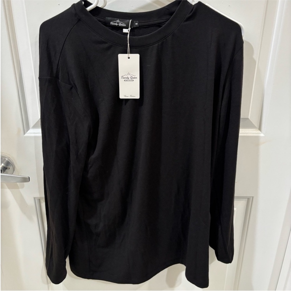 NWT Black Women's Long Sleeve Top - Picture 4 of 4